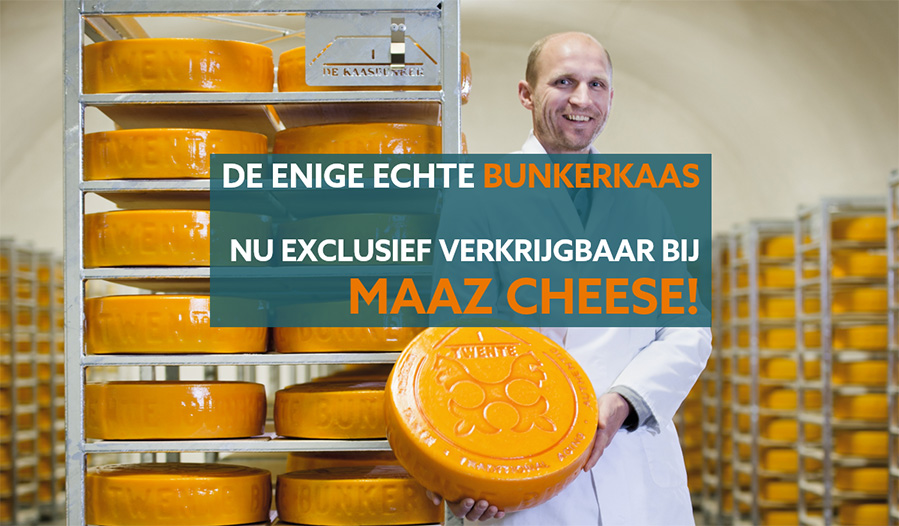 Bunkerkaas nu exclusief verkrijgbaar bij MAAZ Cheese