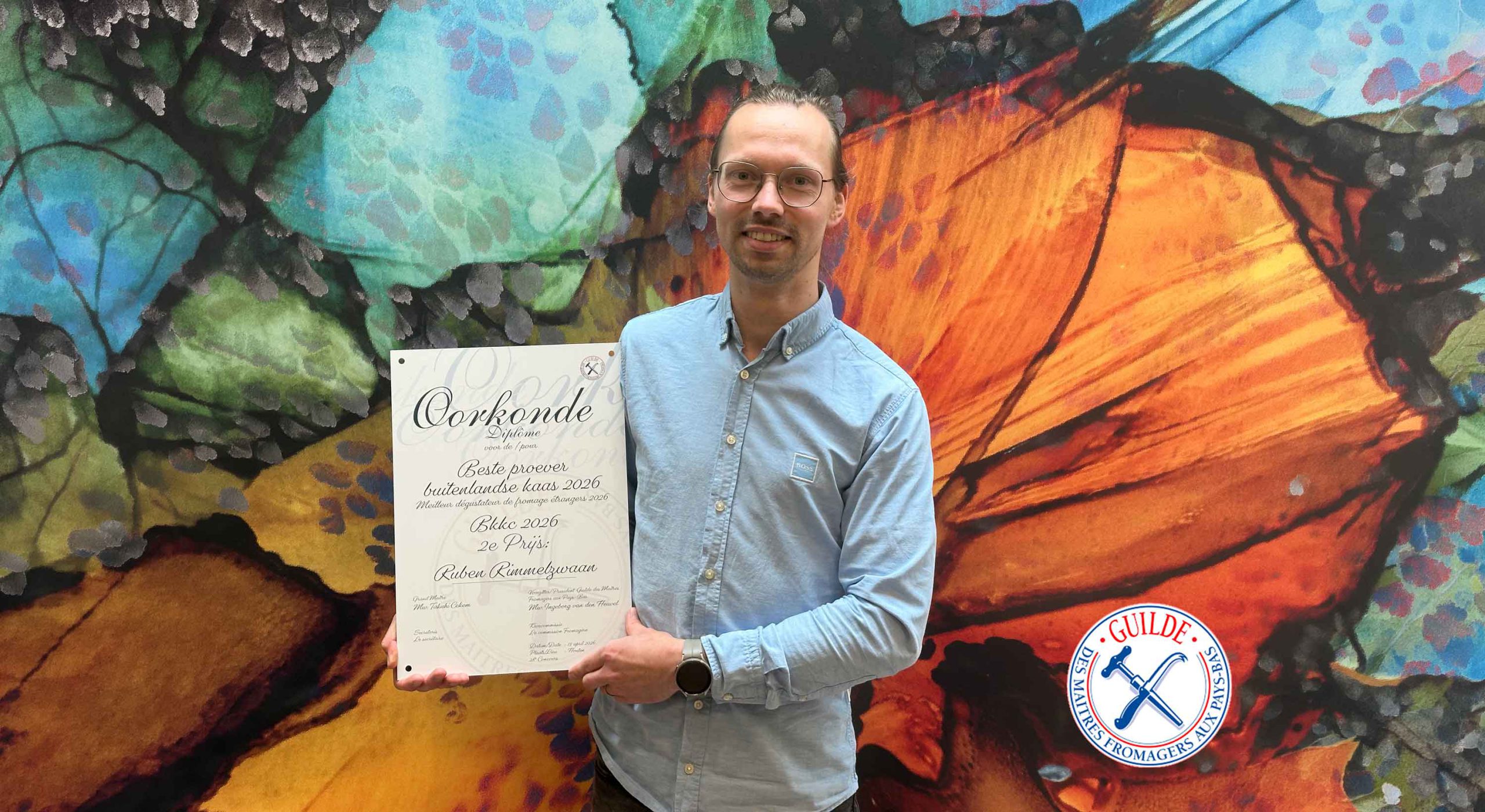 Ruben Rimmelzwaan 2e op buitenlandse kaas keur concours 2026!