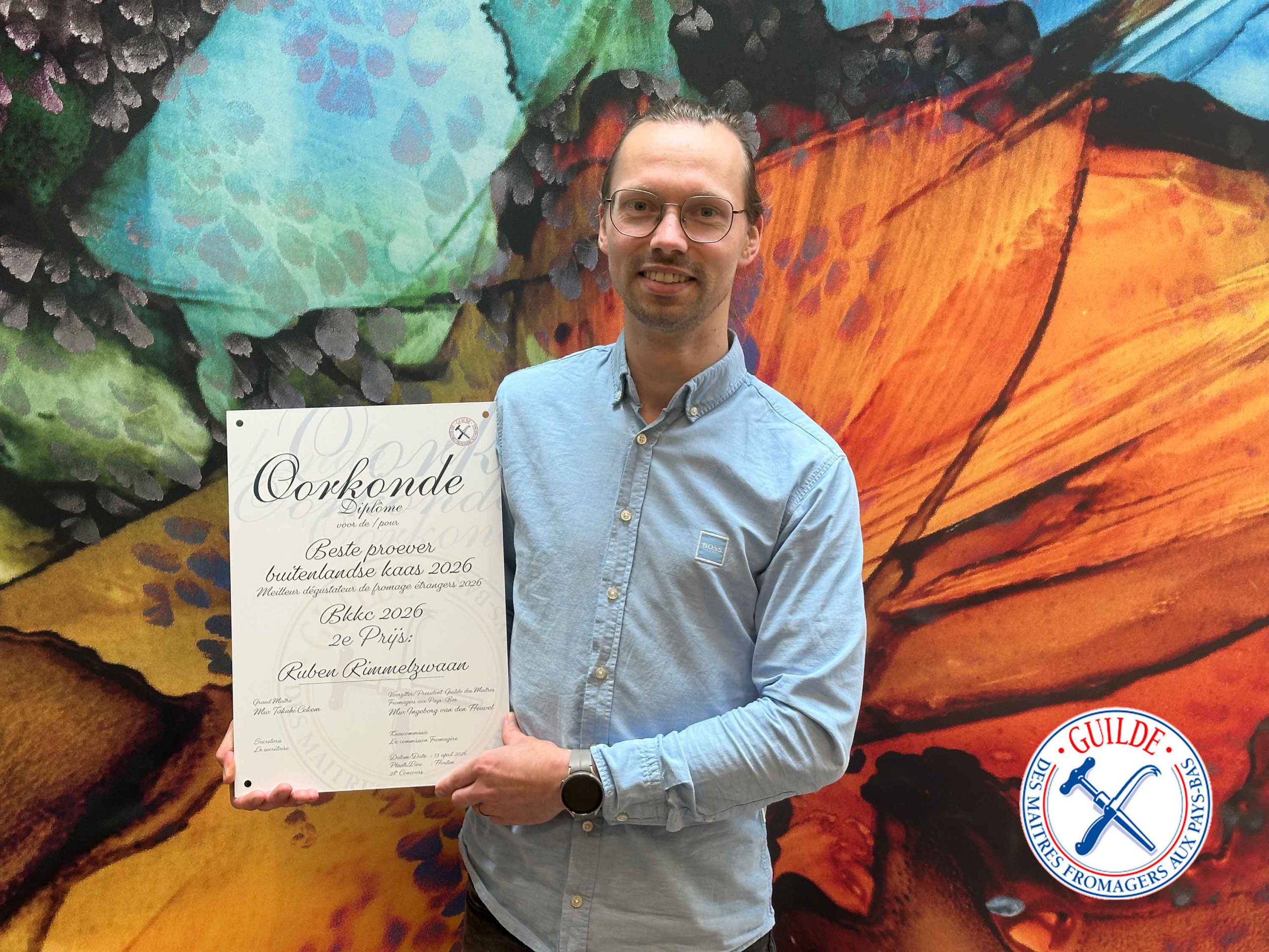 Ruben Rimmelzwaan 2e op buitenlandse kaas keur concours 2026!